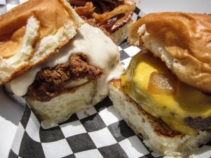 Fried Chicken and Hamburger Sliders