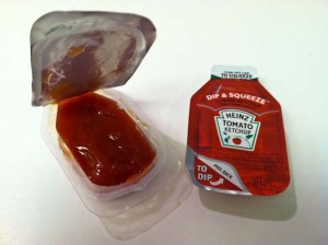 Squeezable Ketchup Packets