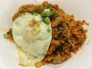 Kimchi Fried Rice at Man Doo Rang Dumpling House in Buena Park