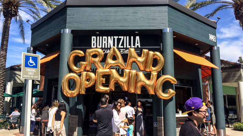The grand opening of Burntzilla, Irvine
