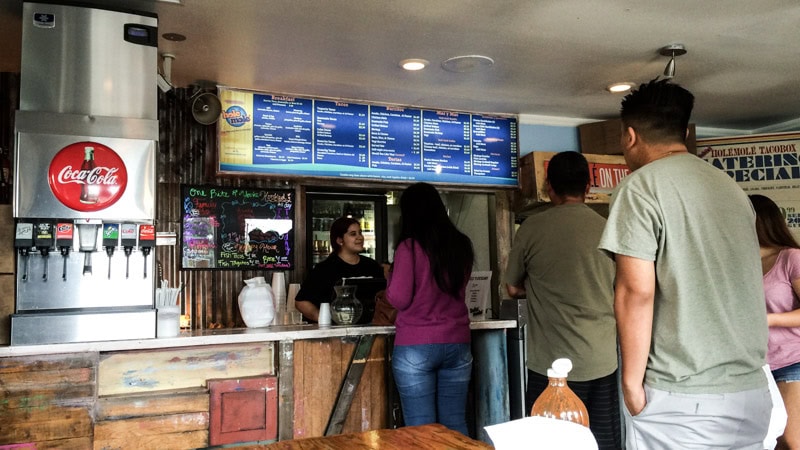 The interior of the restaurant