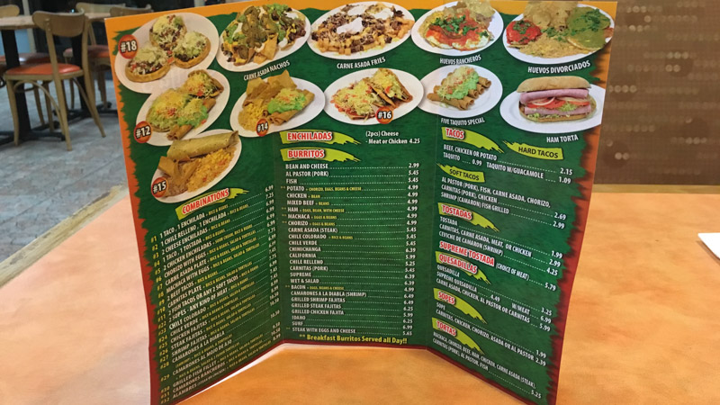 Los Cotijas Mexican Grill menu